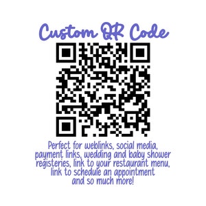 Téléchargement de code QR personnalisé, réseaux sociaux, site Web, petite entreprise, lien de paiement, prise de rendez-vous, SVG, PNG, téléchargeable, liste de mariage