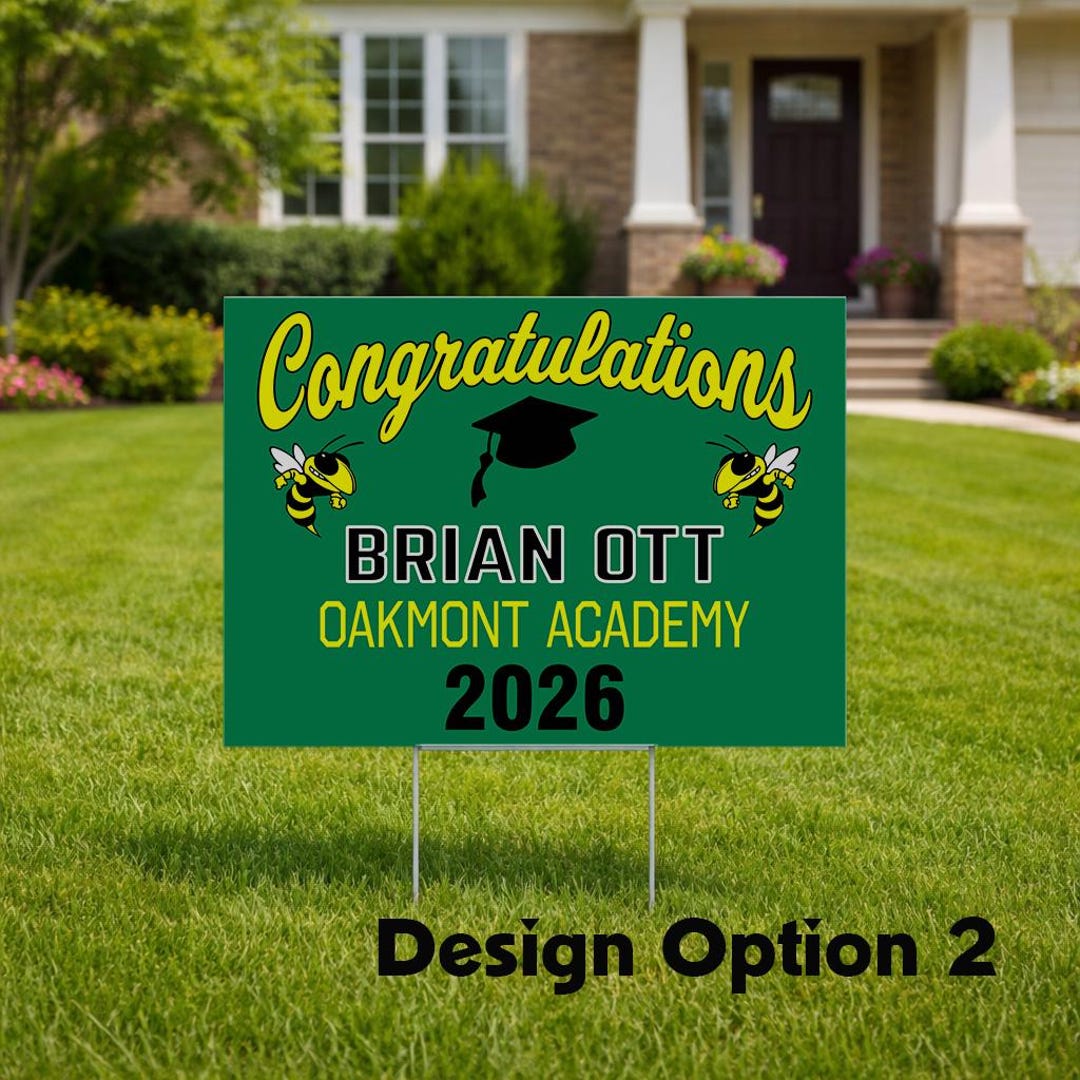 Custom Graduation Yard Sign 2026, Personalized Grad Senior Class Name ...