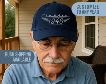80th Birthday Hat, Born in 1946, Dad birthday gifts, Classic Car Lover, Limited Edition, 80th Birthday Gift for men, Grandpa Turning Eighty