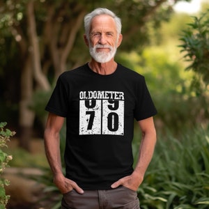 Custom Birthday Shirt, Funny Dad Birthday Gift T Shirt, Grandpa Custom age, Pap Turning, Oldometer Shirt, 50th, 60th, 70th, 80th