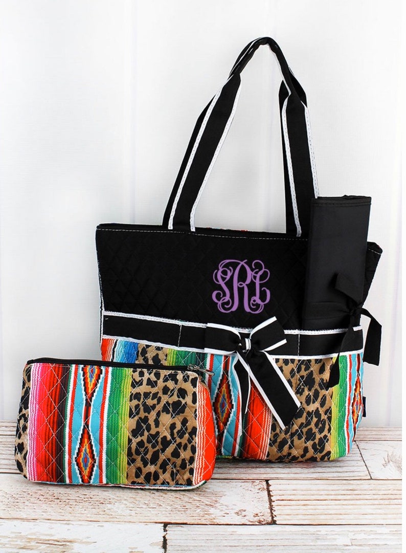 serape leopard diaper bag