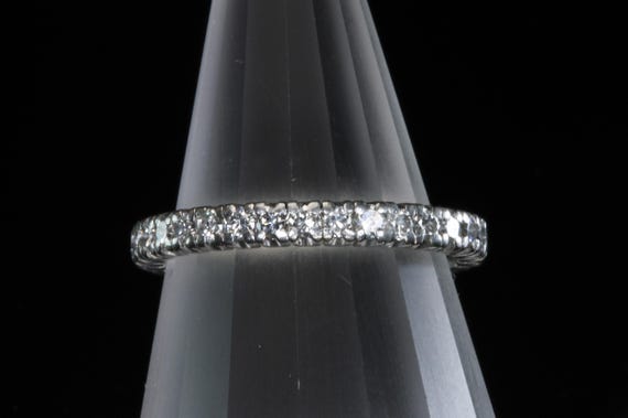 Vintage pre owned platinum diamond eternity band .50 ctw size 6.25 only
