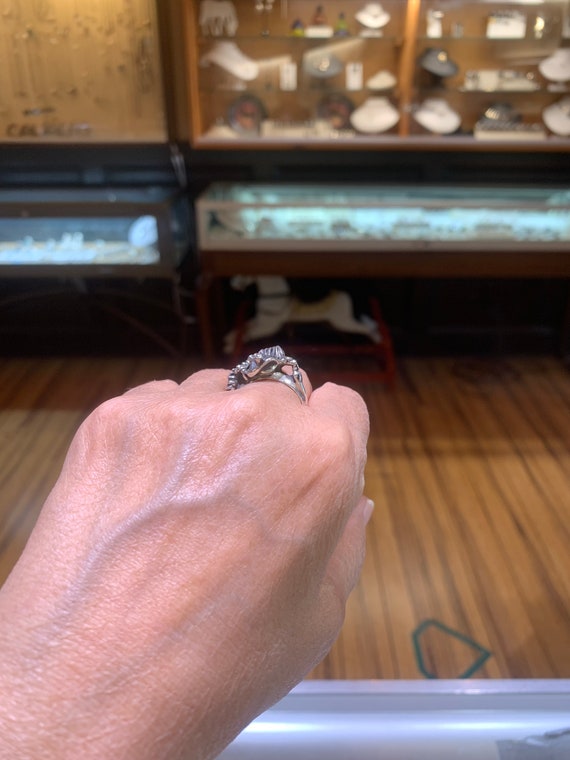 Handmade Sterling Silver Lizard Ring, amphibian, … - image 7