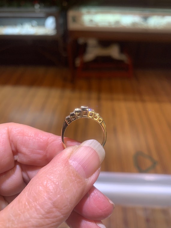 Vintage 14K yellow gold .57 ctw diamond ring, coc… - image 8