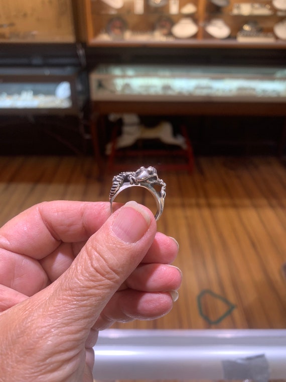 Handmade Sterling Silver Lizard Ring, amphibian, … - image 10