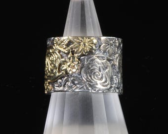 Vintage Ring Size 14 Sterling Silver 925 Plain Band Needs Cleaned 