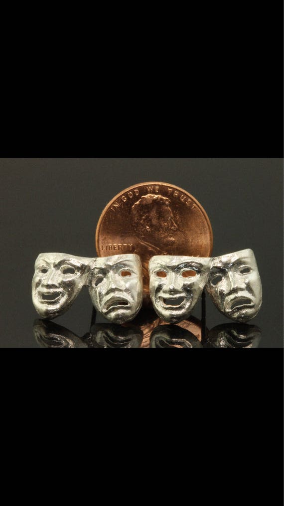 Vintage! Sterling Silver Comedy/Tragedy Earrings