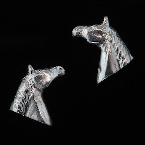 Sterling Silver Quarter Horse Stud Earrings by Cavallo Fine Jewelry