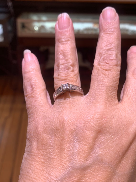 Vintage All Princess Cut Diamond Engagement Ring … - image 5