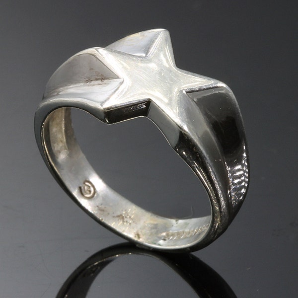 Handmade Shooting Star Ring, Sterling Silver Star Ring, handmade jewelry, silver star, wish upon a star