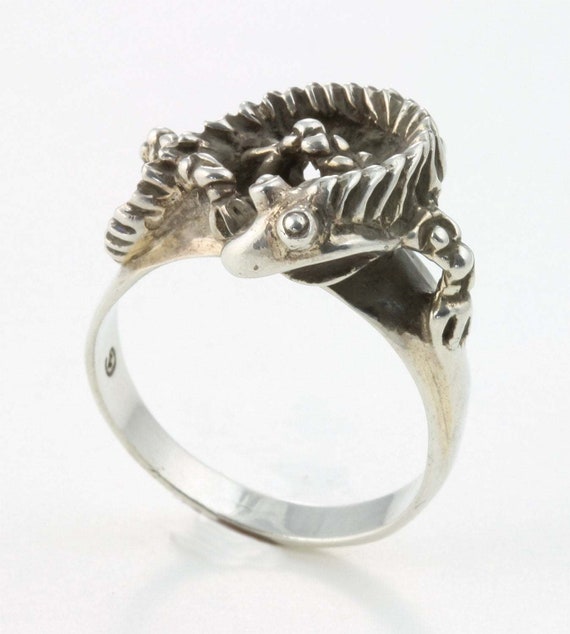 Handmade Sterling Silver Lizard Ring, amphibian, … - image 3