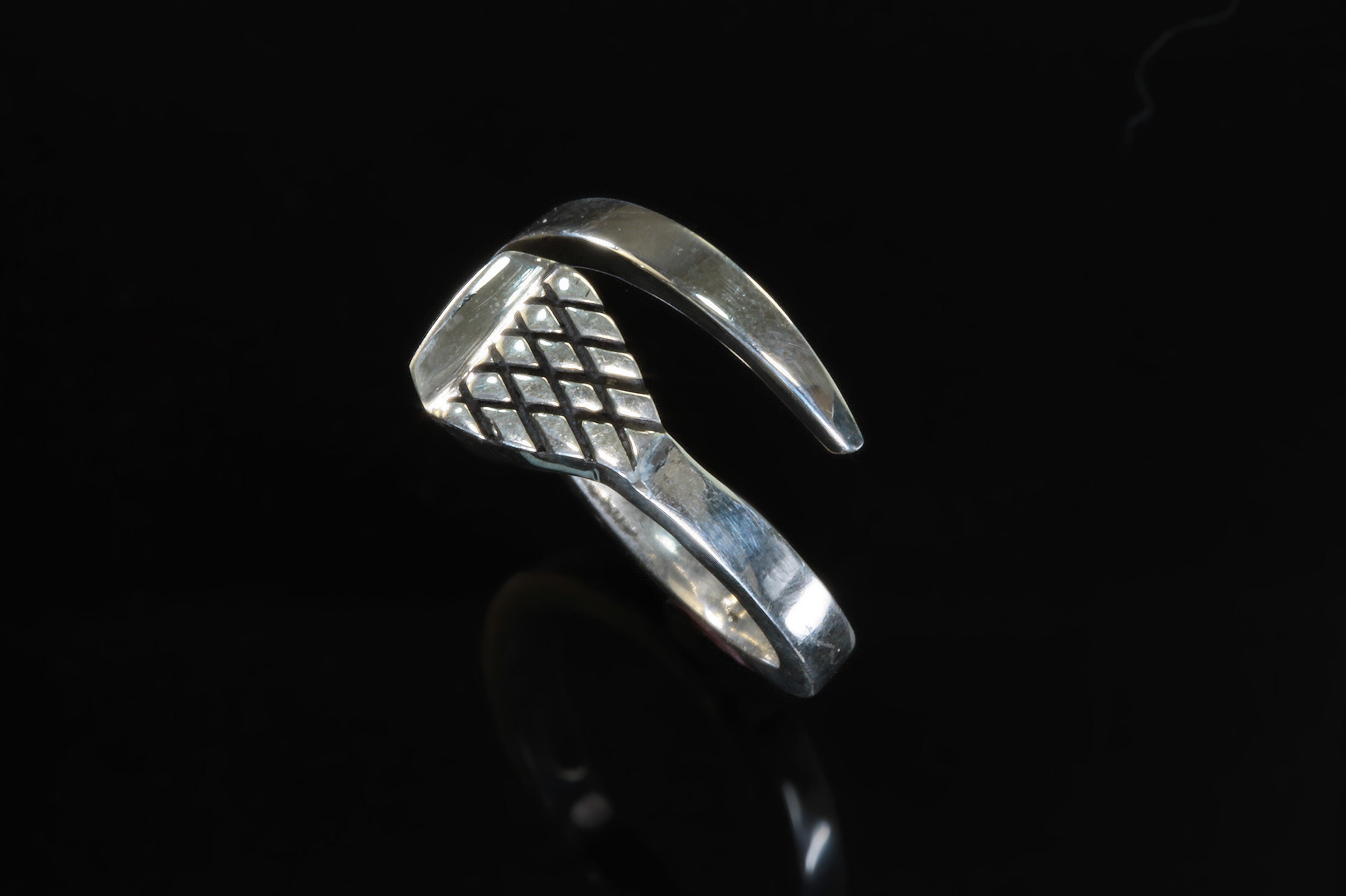 Handmade Horse shoe nail ring sterling silver equestrian gift