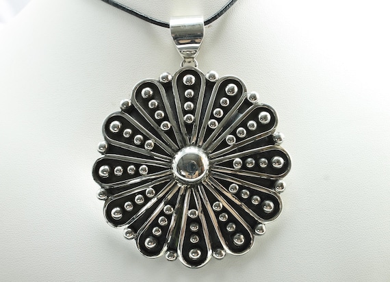 Vintage Johnathan Nez sterling silver pendant, Big & Bold!, statement estate  Southwestern style, Navajo Indigenous jewelry, gift for anyone