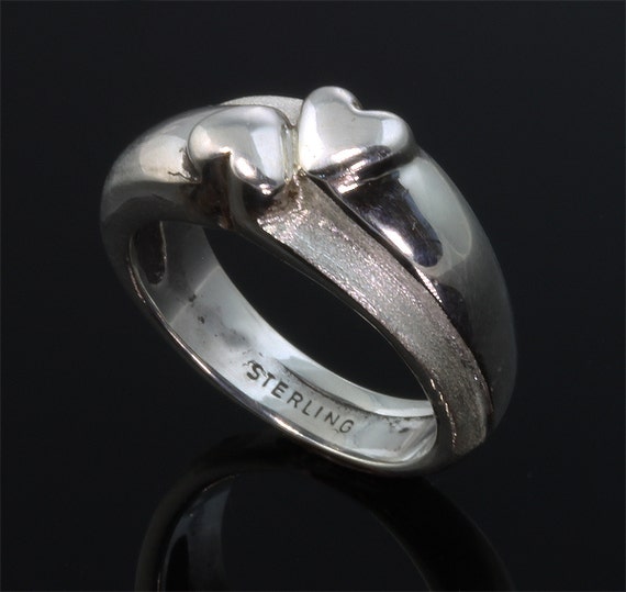 Sterling Silver Two Hearts Ring by Cavallo Fine Jewelry