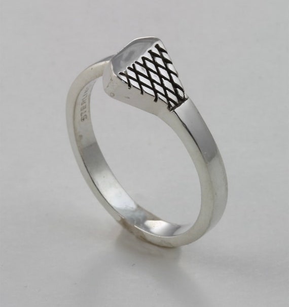 Handmade Horseshoe nail ring, sterling silver, prairie wedding band, equestrian gift, farrier