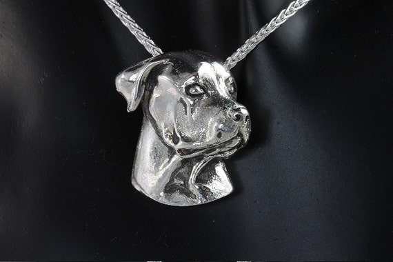 Sterling Silver Rottweiler Pendant by Cavallo Fine Jewelry