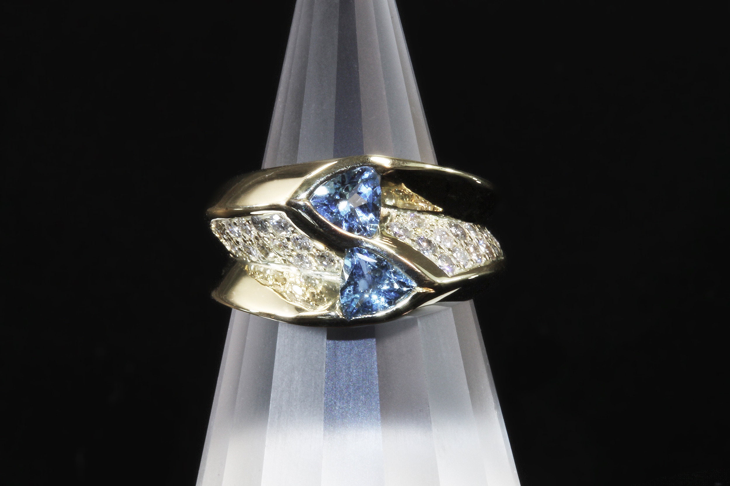 Trillion aquamarine shop ring