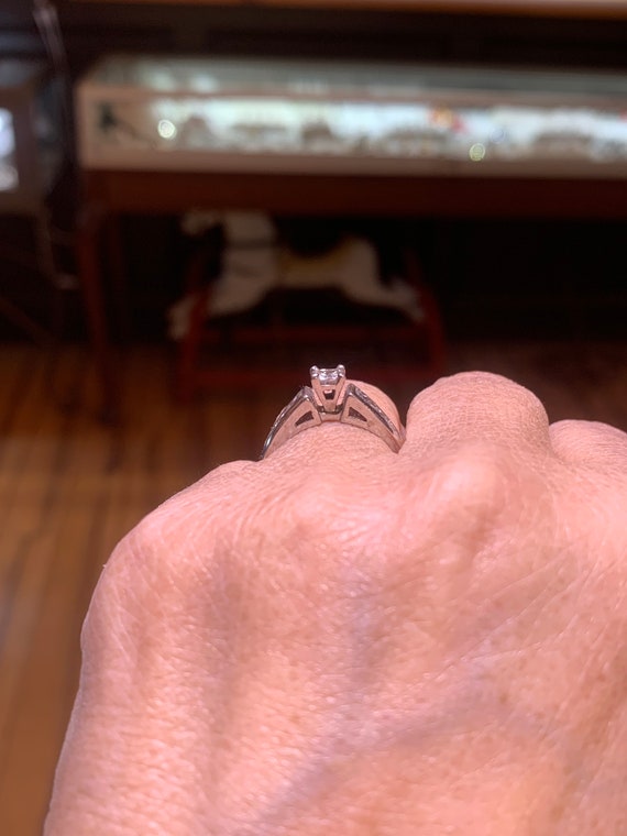 Vintage All Princess Cut Diamond Engagement Ring … - image 6