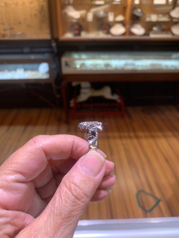 Handmade Sterling Silver Lizard Ring, amphibian, … - image 9