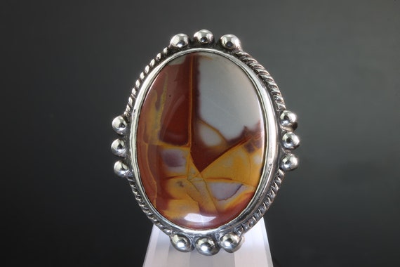 Handmade Sterling Silver Noreena Jasper Ring, big bold beautiful unisex statement jewelry, cabochon gemstone, made in the USA!