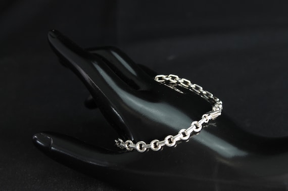 Vintage Tiffany and Co sterling silver donut link bracelet, 8”, unisex statement jewelry, made in Italy, gift for anyone