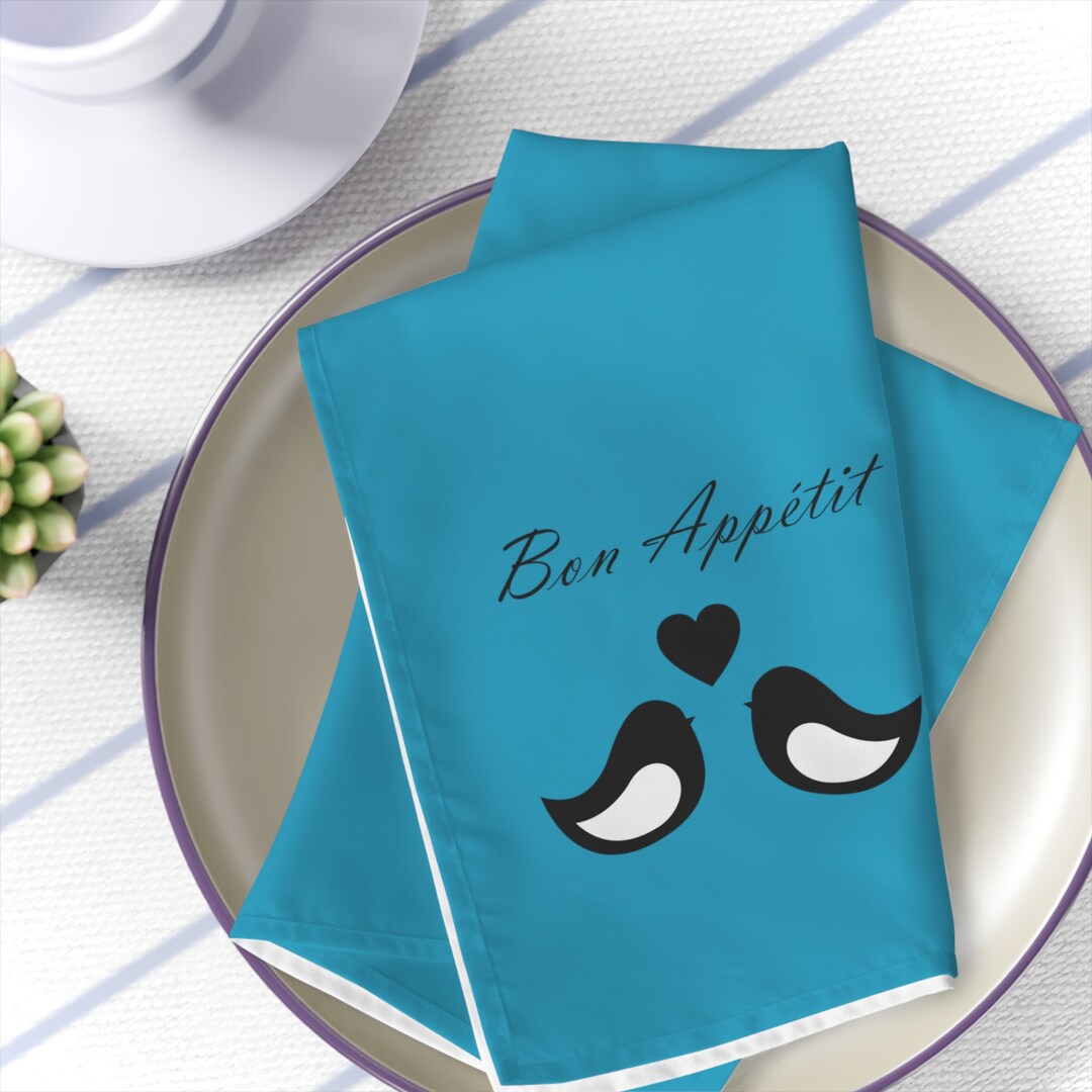 Linen Washable Napkins, 4piece Set, Bon Appétit Etsy