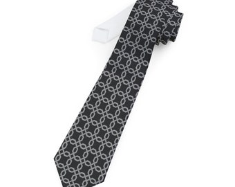 V-shaped Necktie Neck Tie Chains Black