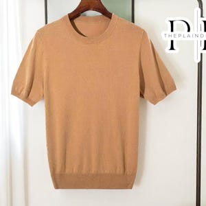 Men’s Knitted Pullover Shirt | Stretchy O-Neck Short Sleeve | Lightweight Loose-Fit Summer Knitwear | Solid Color Casual Wear