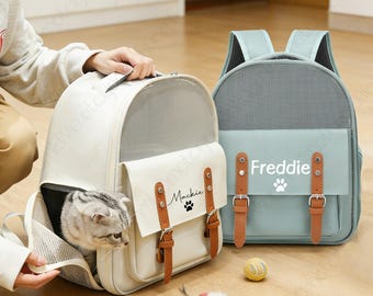 Personalized Pet Bag,Custom Oxford Pet Backpack,Cat Travel Bag,Outdoor Pet Backpack,New puppy,Traveling Pet Carrier,Gift For a Cat Lovers