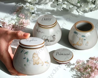 Custom Pet Urns, Ceramic Pet Urns, Custom Pet Urns, Personalized Cremation Urns, Cat Urns, Pet Funeral Gifts, Custom Names, Dates, Gifts