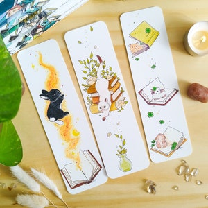Marque page - Illustration "The Cat Book" , "The Books of Chance", "The Book of Dreams"
