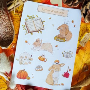 Planche de stickers vinyle "Parfum d'automne"