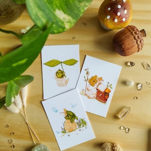 Lot de 3 mini cartes "Lapirogus" - Impression 6.5*9.2
