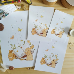 Illustration The Butterfly Book - Impression A4/A5 /5*7 / carte postale