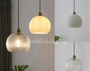 Elegant Pendant Lights Simple Glass Lampshade Adjustable Wire For Living Room Bedroom Dining Room Home Decor