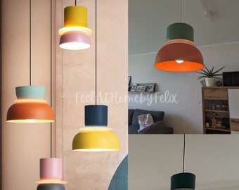 Lampe à suspension colorée Macaron pour salon, salle à manger, bureau, chevet, chambre, éclairage, meubles, décoration