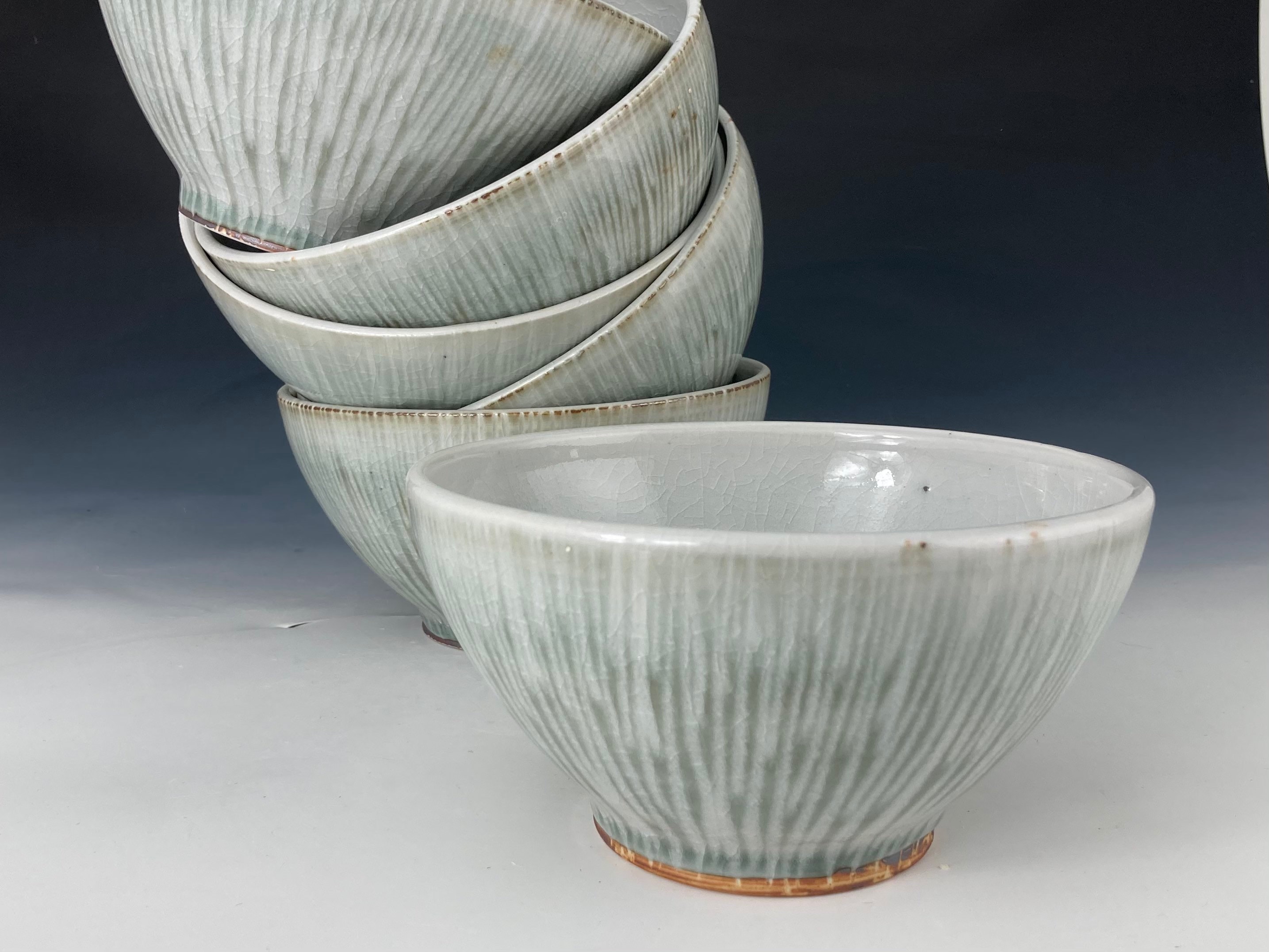 Handmade Pottery Serving Bowls Set Of Six Ceramic Bowls Etsy