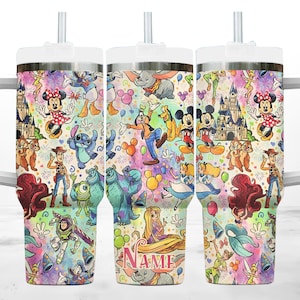 Aangepaste beker van 40 oz Disney-personage, roestvrijstalen beker, Toy Story-beker, beker dames Mickey en Minnie, Disneyland Trip-beker
