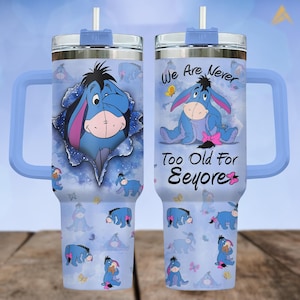 Disney Eeyore 40oz Becher, Winnie The Pooh Becher für Fan, Eeyore Edelstahlbecher, Disneyland Trip Stahlbecher, Pooh Friends Cup