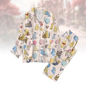 Winnie The Pooh Pajamas Set, Pooh And Friends Holiday Pajamas, Disney Eeyore Pajamas, Disneyland Trip Pajamas Women, Magic Kingdom