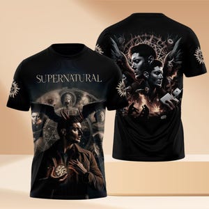 Supernatural Hoodie, Winchester Brothers Hoodie Men, Movie Lover Tee, Dean And Sam, Supernatural 20 years, Supernatural Tshirt For Fan