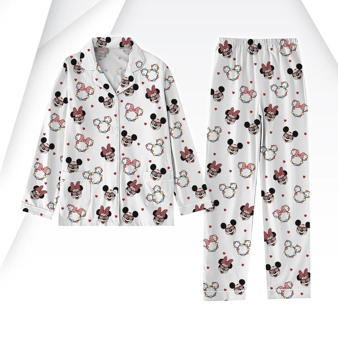 Disney Pyjamas Disney Mickey Pajamas Set, Mickey Pajamas Women, Valentine Gift, Minnie ...