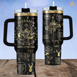 Throne of Glass Engraved Tumbler, Sarah J Maas Drinkware Tumbler, The Thirteen Fantasy Bookish Cup, Assassin Reader 40oz Tumbler