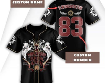Custom Supernatural Movie Jersey, Supernatural Jersey Shirt, Winchester Brothers Baseball Shirt, Valentine Gift, Baseball Jersey