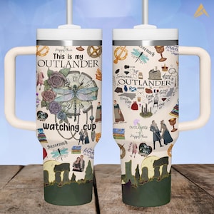 Kubek Outlander Series 40oz, kubek Highlander Fan Tumbler, kubek Claire And Jamie Stainless Tumbler, kubek Romantic Fantasy TV Drinkware