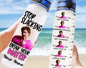 Pedro Pascal Water Tracker Bottle, Pedro Retro Style Bottle, Pedro 90s Throwback Bottle, Cool Pedro Pascal Water Tracker