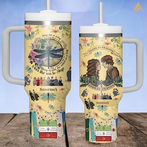 Kubek Outlander Series 40oz, kubek Sassenach Fan, kubek Scottish Romance Drinkware, kubek Time Travel TV Show dla niej