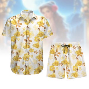 Disney Belle Button Shirt, Disney Princess Shirt and Shorts, Beauty and the Beast Shirt Women, Disney Shirt, Magic Kingdom Shirt Men