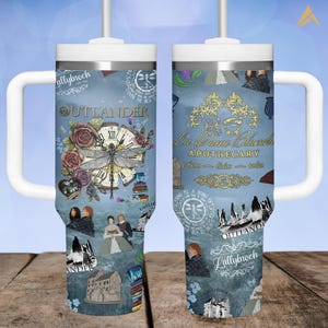 Kubek Outlander 40oz, kubek ze stali nierdzewnej Sassenach Fan, kubek Scottish Romance Drinkware, kubek z programem telewizyjnym Time Travel
