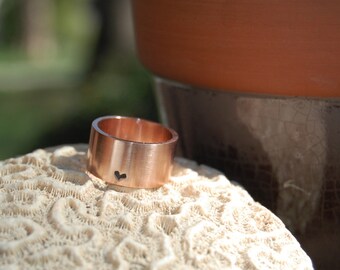 A Little Bit of Heart Rose Gold Ring, promise ring, heart wedding band